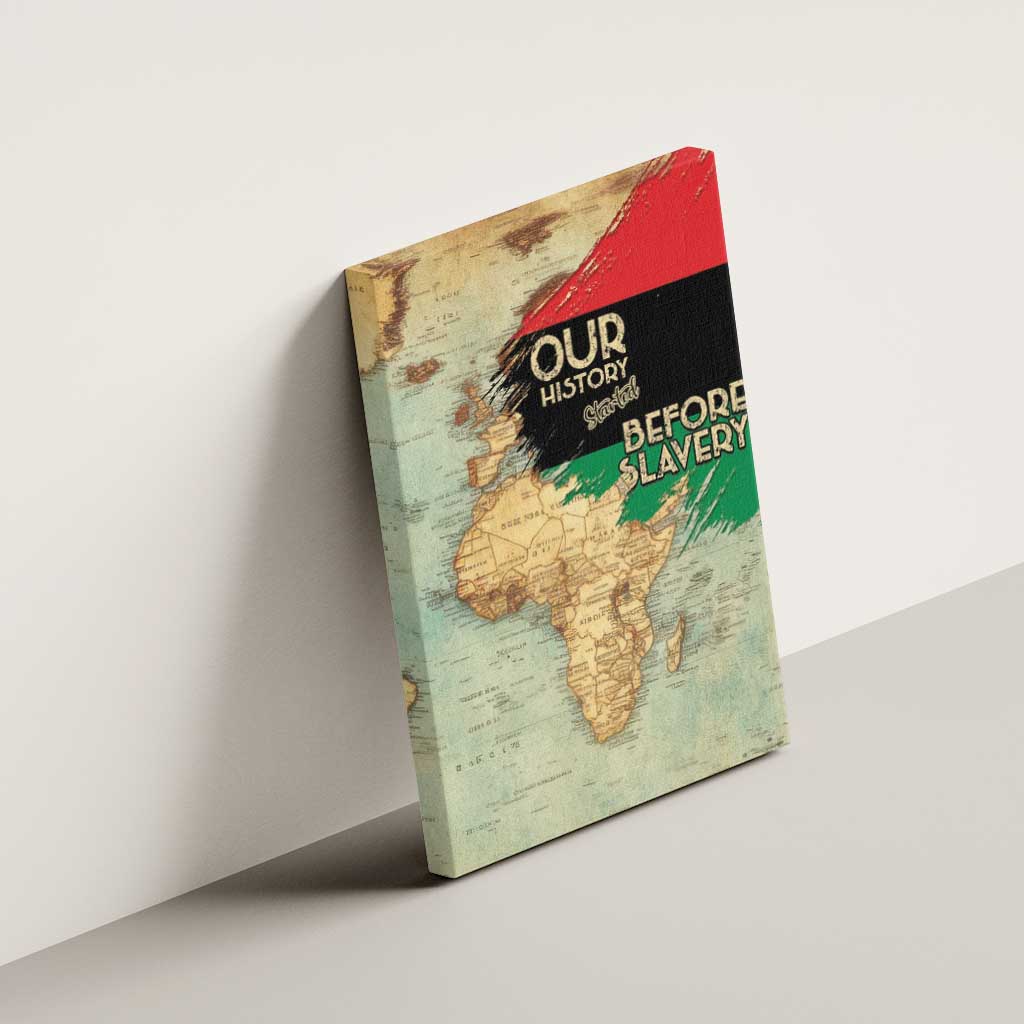 Pan-African Flag Day Canvas Wall Art African Map - Vintage Style - African Pride