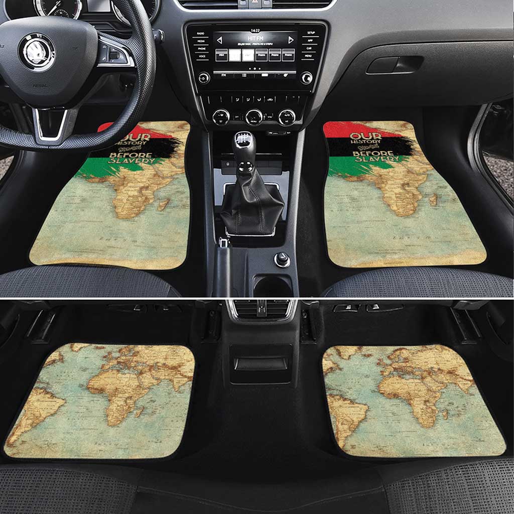 Pan-African Flag Day Car Mats African Map - Vintage Style - African Pride