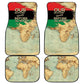 Pan-African Flag Day Car Mats African Map - Vintage Style - African Pride