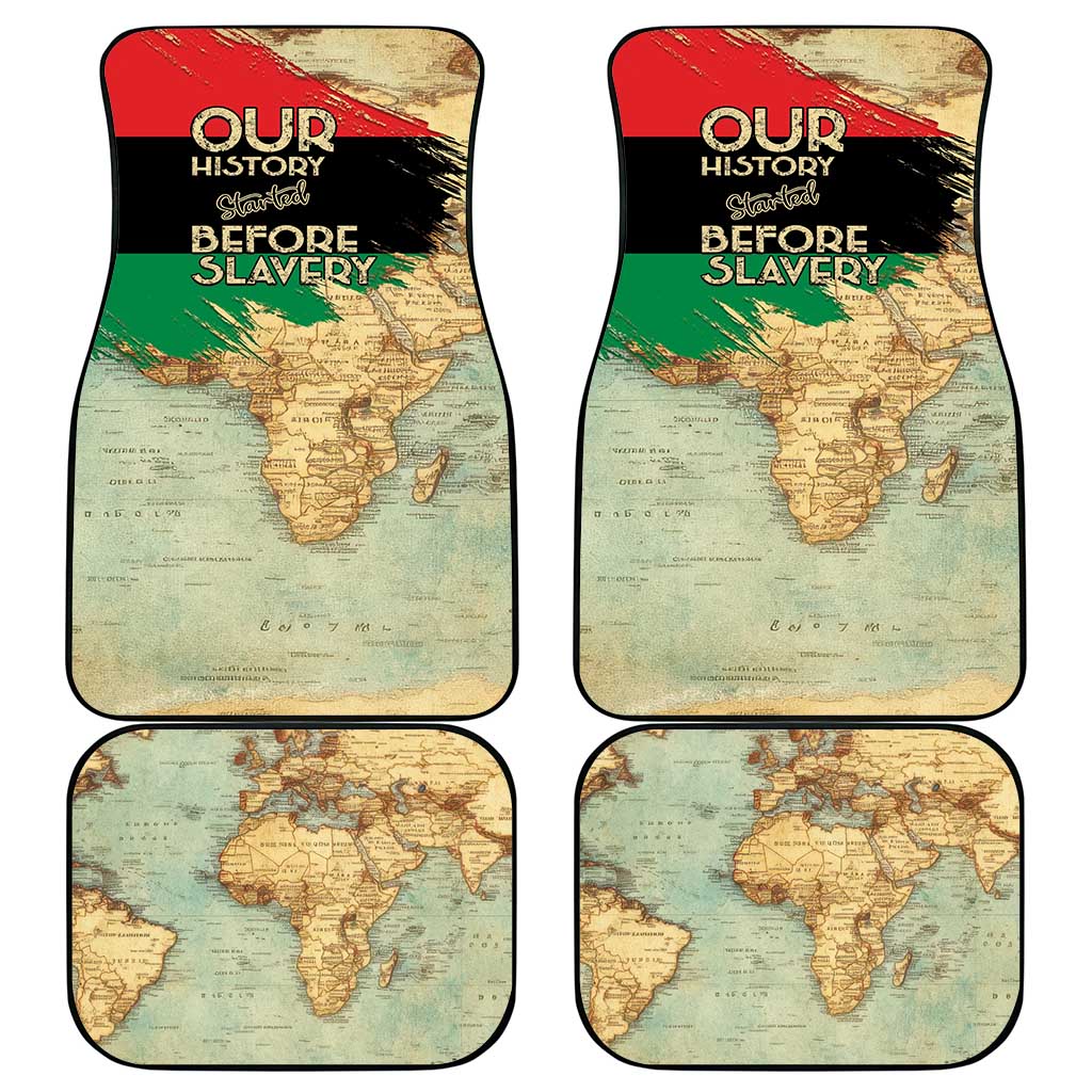 Pan-African Flag Day Car Mats African Map - Vintage Style - African Pride
