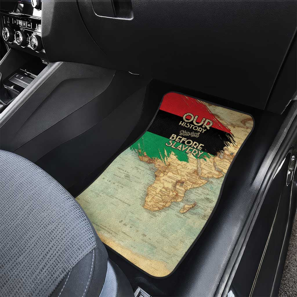 Pan-African Flag Day Car Mats African Map - Vintage Style - African Pride