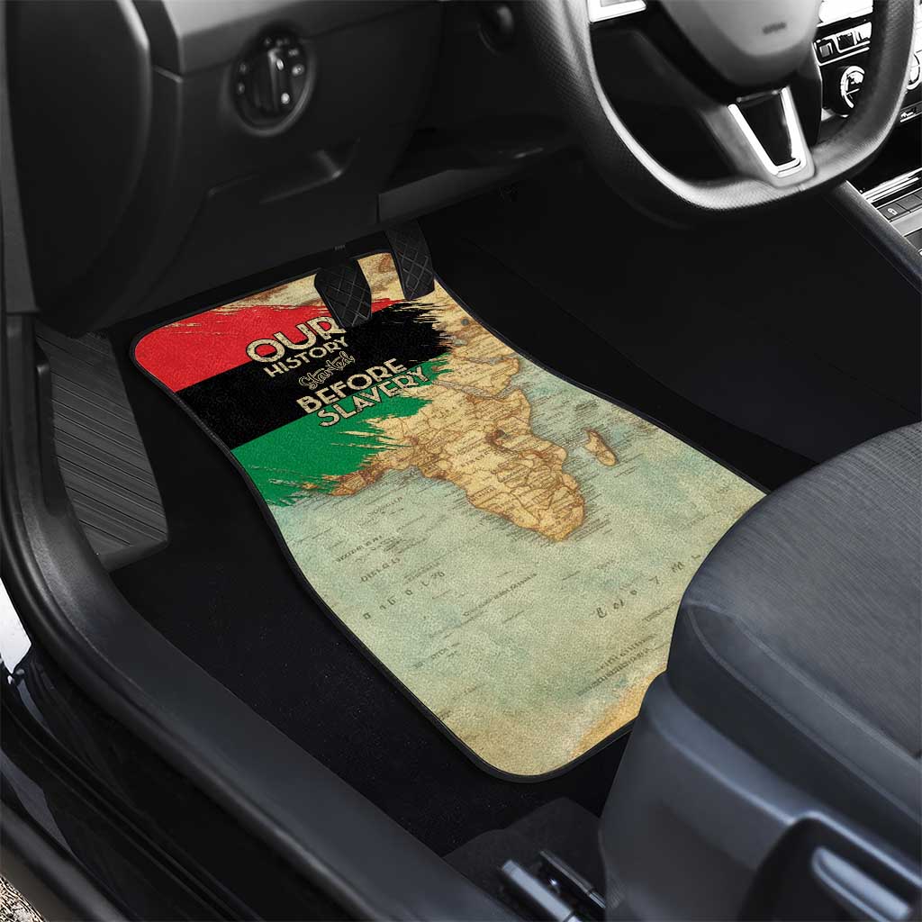 Pan-African Flag Day Car Mats African Map - Vintage Style - African Pride