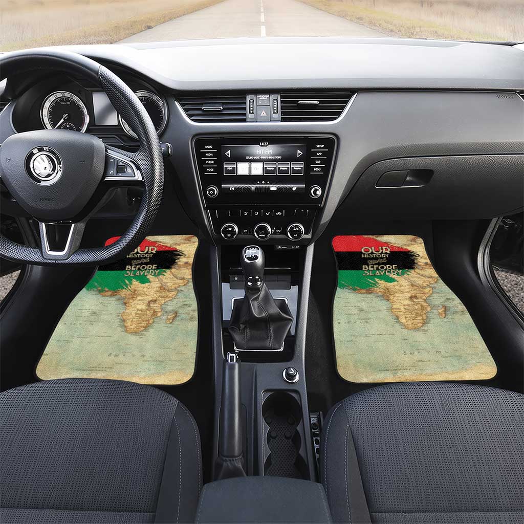 Pan-African Flag Day Car Mats African Map - Vintage Style - African Pride