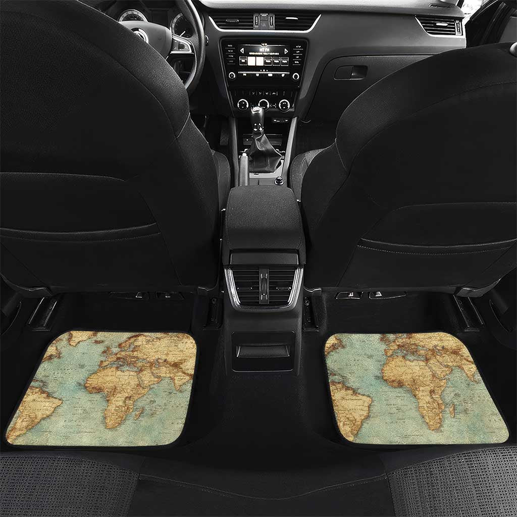 Pan-African Flag Day Car Mats African Map - Vintage Style - African Pride