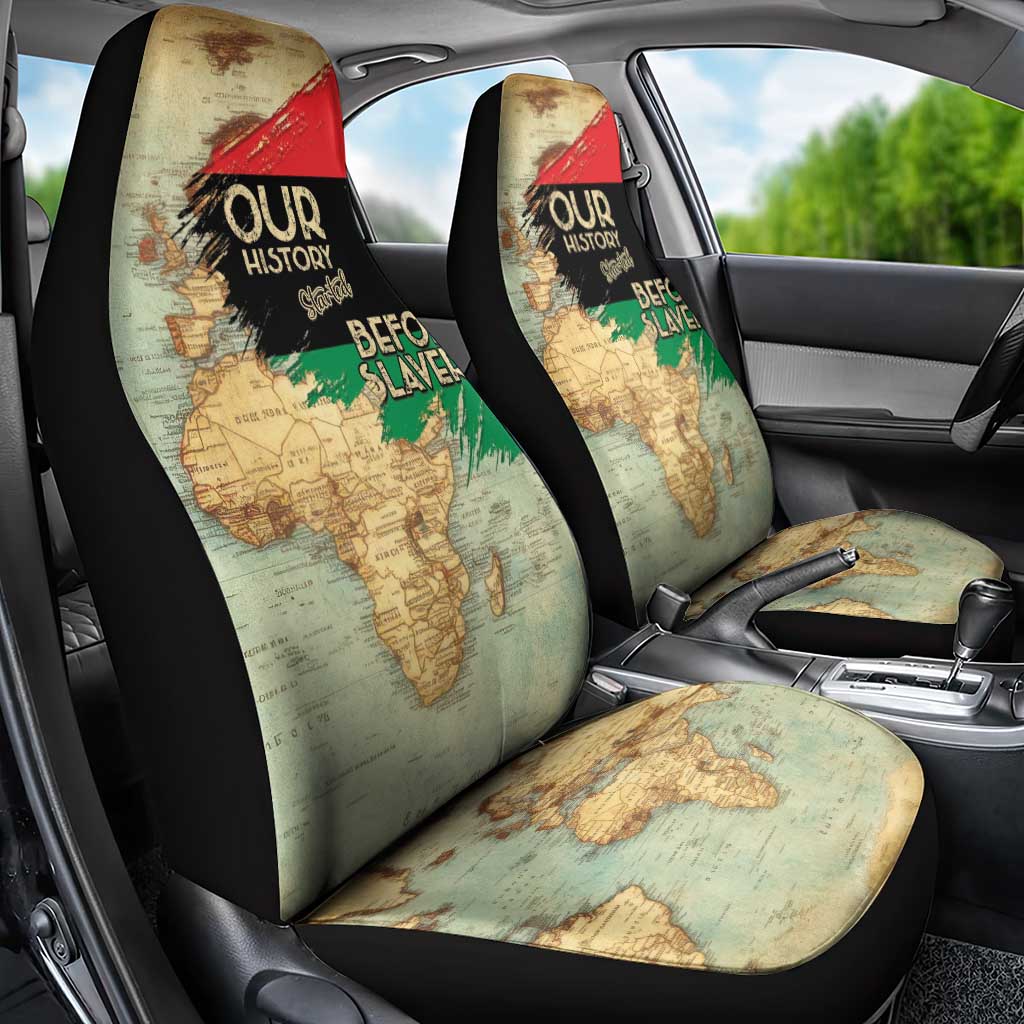 Pan-African Flag Day Car Seat Cover African Map - Vintage Style - African Pride
