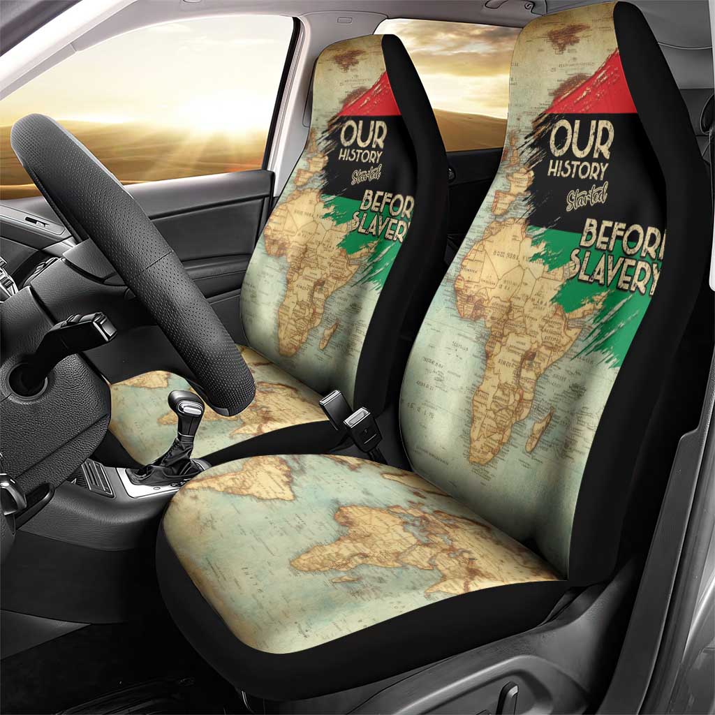 Pan-African Flag Day Car Seat Cover African Map - Vintage Style - African Pride