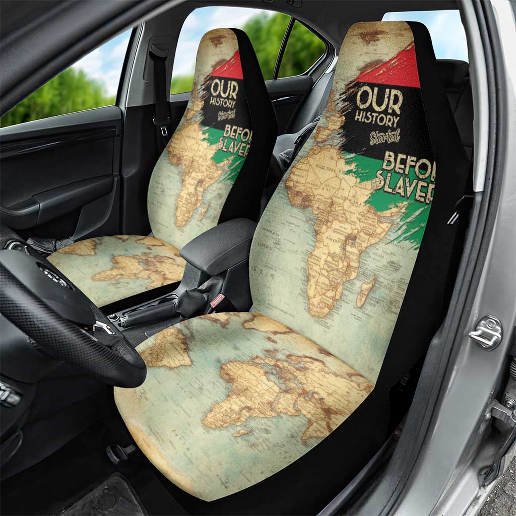 Pan-African Flag Day Car Seat Cover African Map - Vintage Style - African Pride