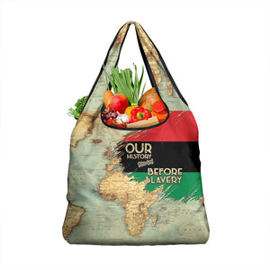 Pan-African Flag Day Grocery Bag African Map - Vintage Style - African Pride