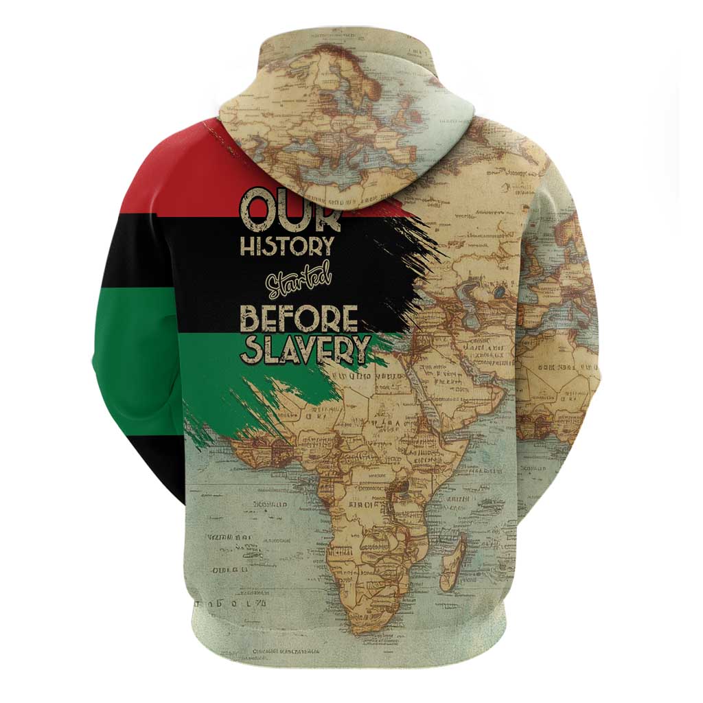 Pan-African Flag Day Hoodie African Map - Vintage Style - African Pride