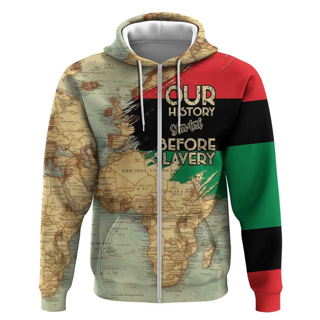 Pan-African Flag Day Hoodie African Map - Vintage Style - African Pride