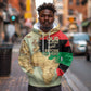 Pan-African Flag Day Hoodie African Map - Vintage Style - African Pride