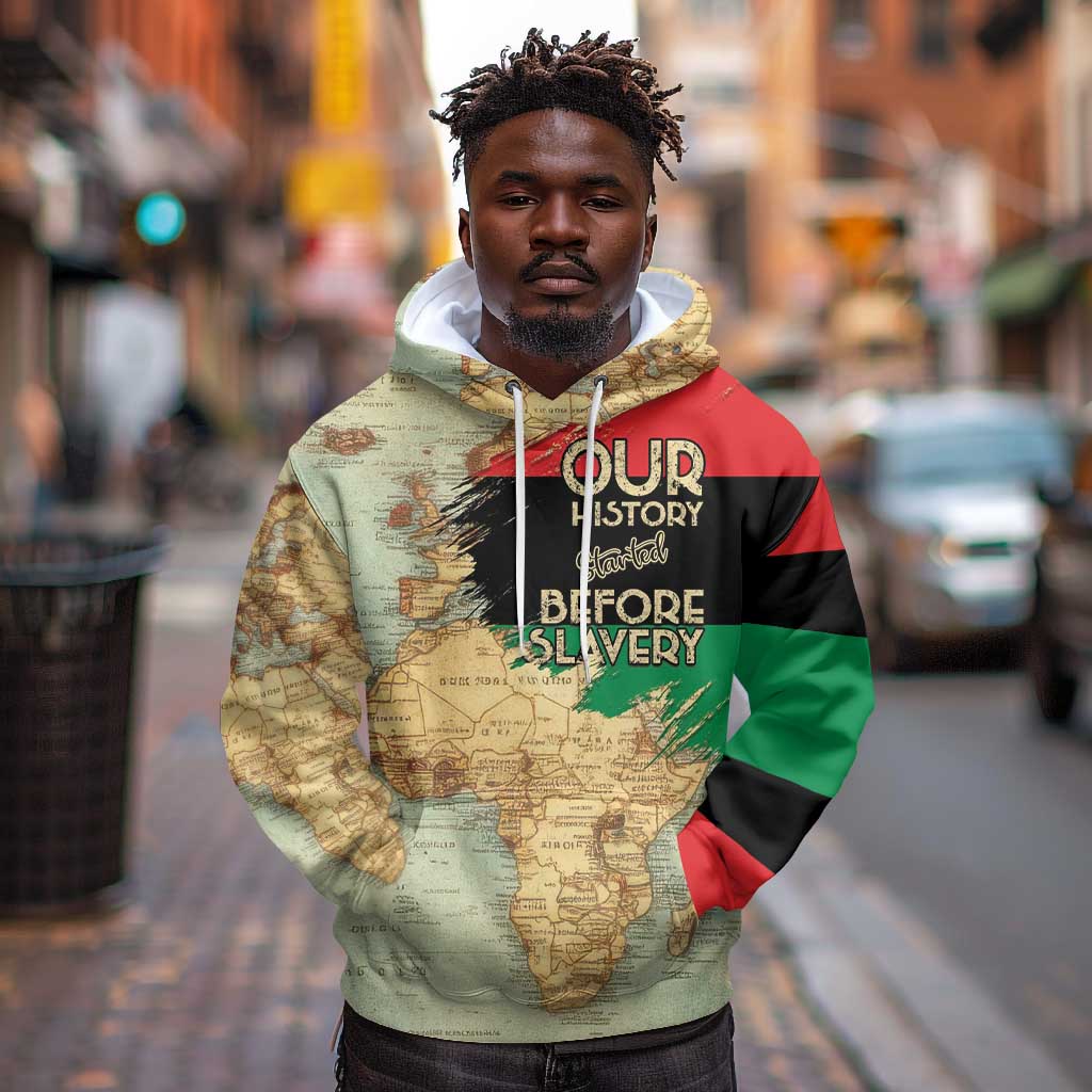 Pan-African Flag Day Hoodie African Map - Vintage Style - African Pride