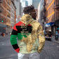Pan-African Flag Day Hoodie African Map - Vintage Style - African Pride
