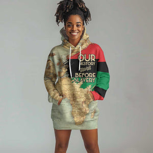 Pan-African Flag Day Hoodie Dress African Map - Vintage Style - African Pride