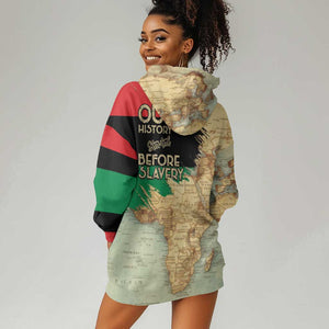 Pan-African Flag Day Hoodie Dress African Map - Vintage Style - African Pride