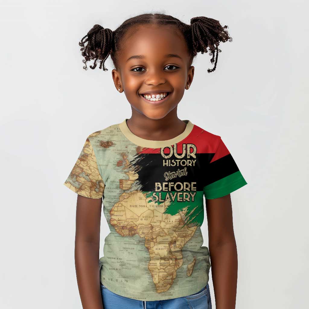 Pan-African Flag Day Kid T shirt African Map - Vintage Style - African Pride