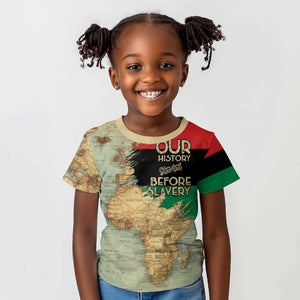 Pan-African Flag Day Kid T shirt African Map - Vintage Style - African Pride