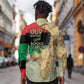 Pan-African Flag Day Long Sleeve Button Shirt African Map - Vintage Style - African Pride