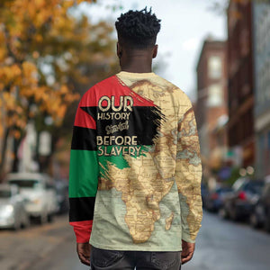 Pan-African Flag Day Long Sleeve Shirt African Map - Vintage Style - African Pride