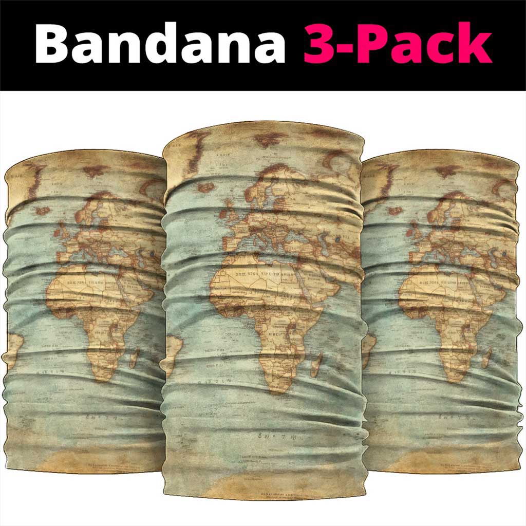 Pan-African Flag Day Neck Gaiter African Map - Vintage Style - African Pride