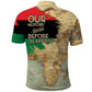 Pan-African Flag Day Polo Shirt African Map - Vintage Style - African Pride