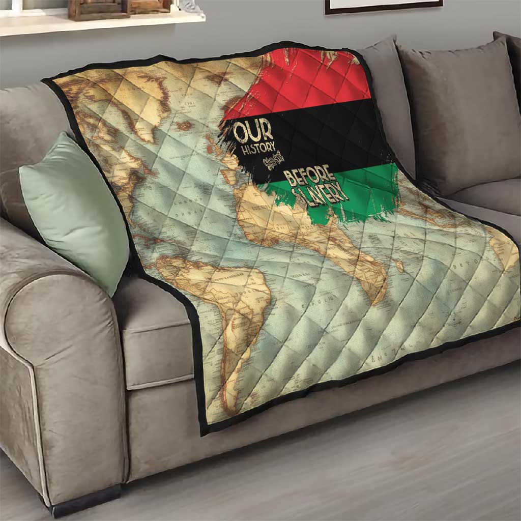 Pan-African Flag Day Quilt African Map - Vintage Style - African Pride