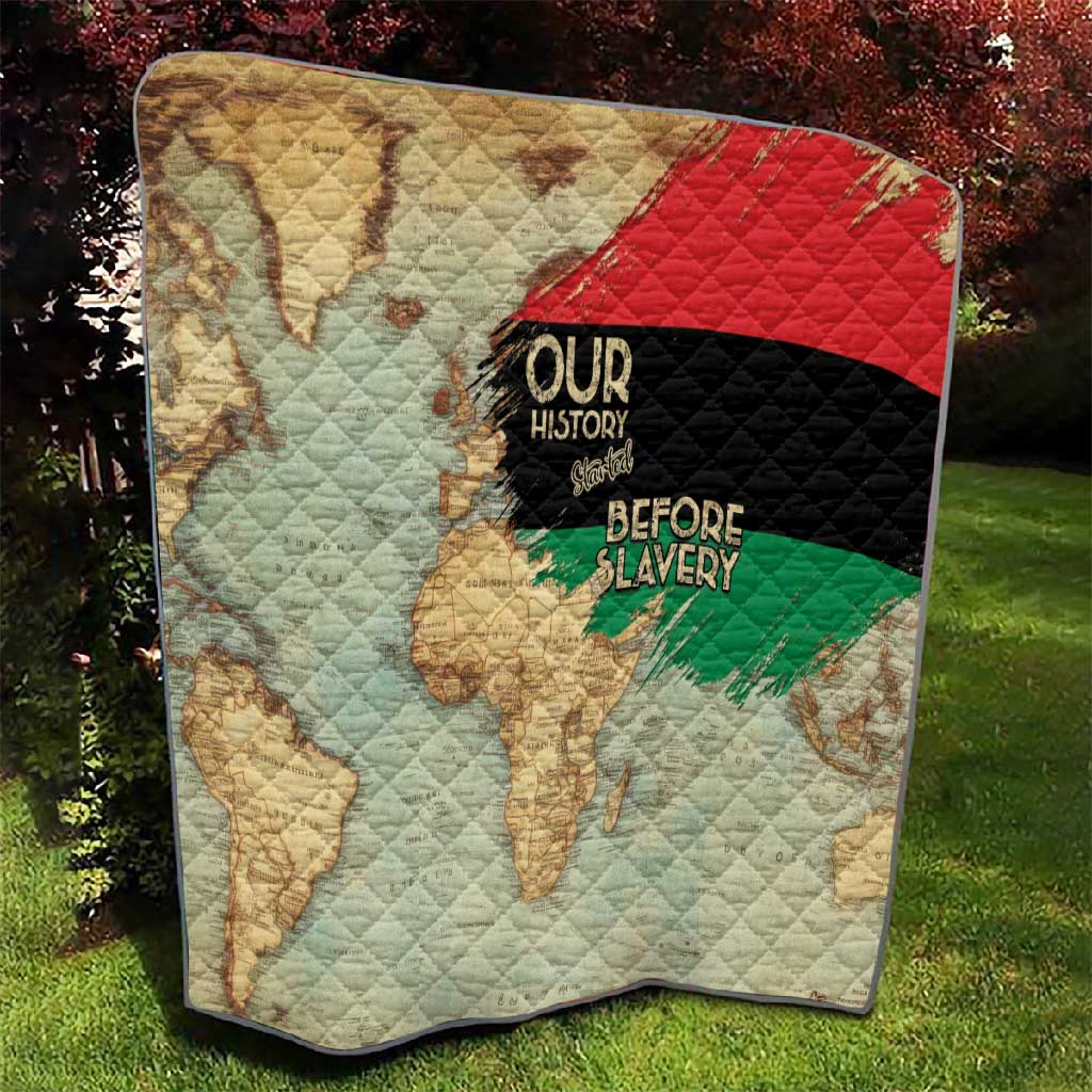 Pan-African Flag Day Quilt African Map - Vintage Style - African Pride