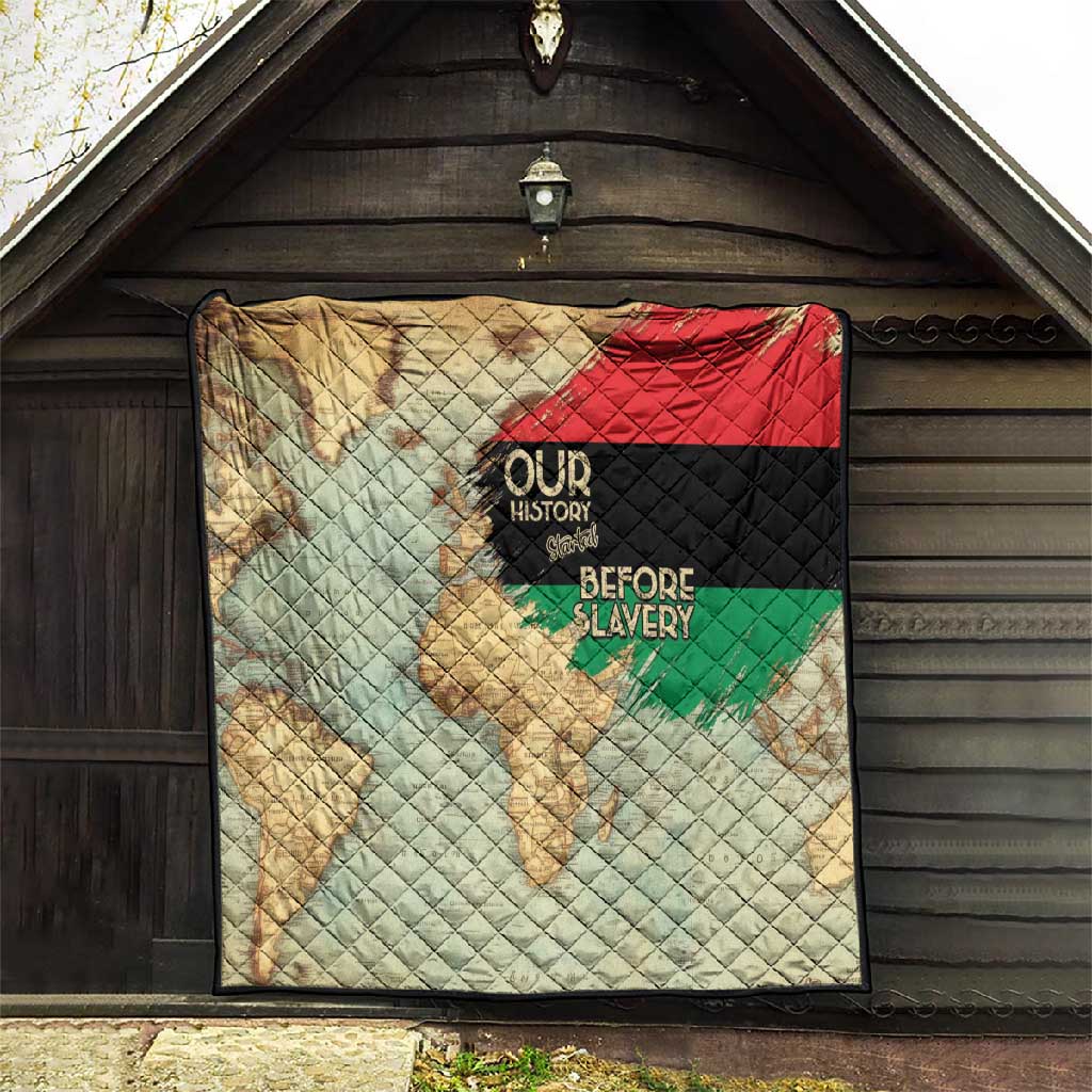 Pan-African Flag Day Quilt African Map - Vintage Style - African Pride