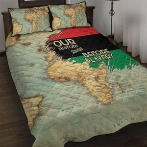 Pan-African Flag Day Quilt Bed Set African Map - Vintage Style - African Pride
