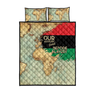Pan-African Flag Day Quilt Bed Set African Map - Vintage Style - African Pride