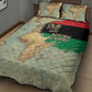 Pan-African Flag Day Quilt Bed Set African Map - Vintage Style - African Pride