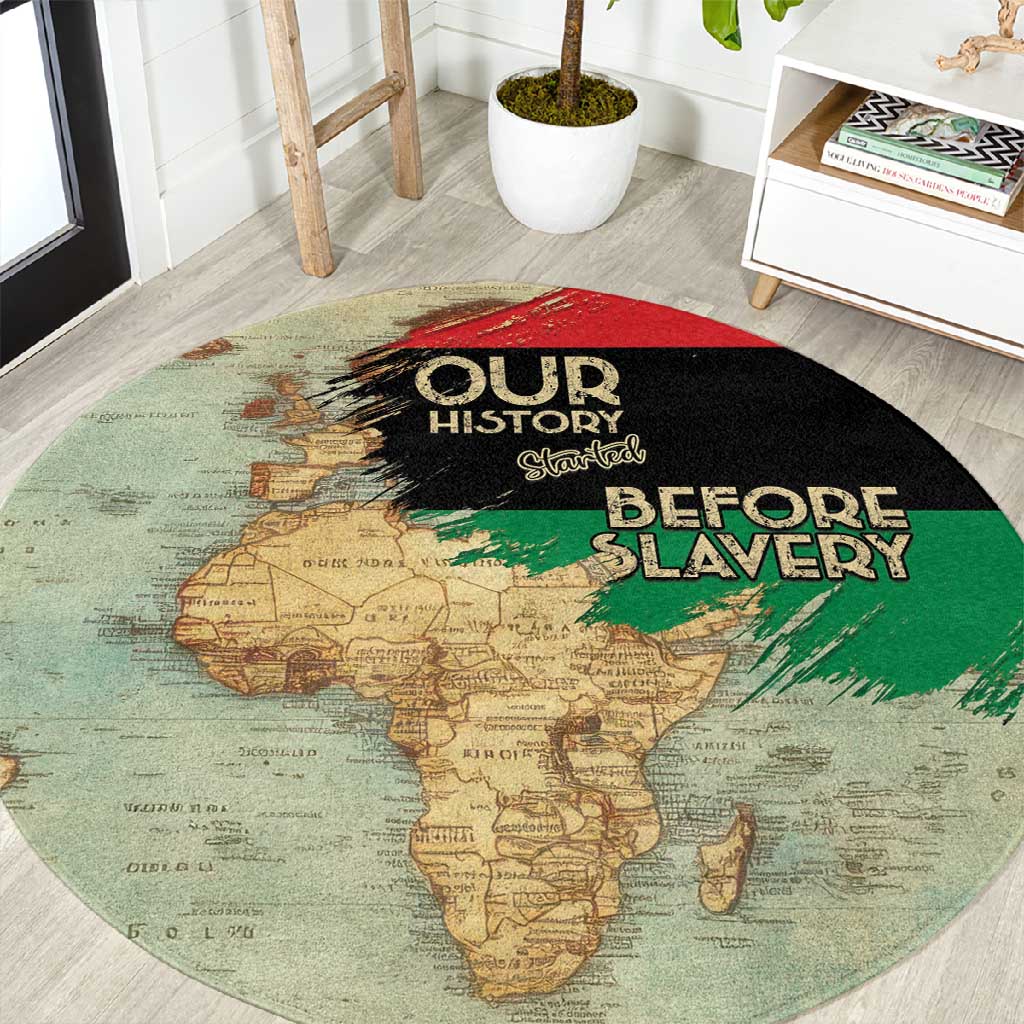 Pan-African Flag Day Round Carpet African Map - Vintage Style - African Pride