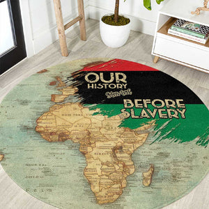 Pan-African Flag Day Round Carpet African Map - Vintage Style - African Pride