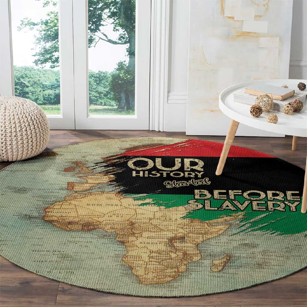 Pan-African Flag Day Round Carpet African Map - Vintage Style - African Pride