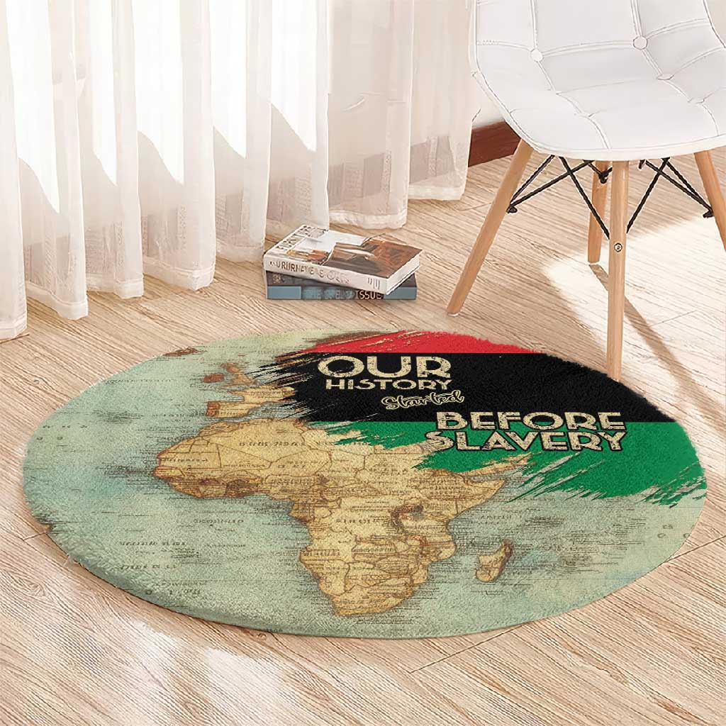 Pan-African Flag Day Round Carpet African Map - Vintage Style - African Pride