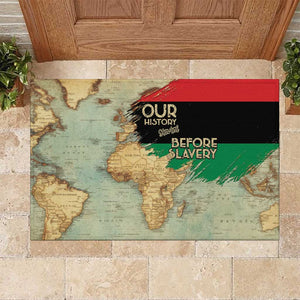 Pan-African Flag Day Rubber Doormat African Map - Vintage Style - African Pride