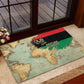 Pan-African Flag Day Rubber Doormat African Map - Vintage Style - African Pride