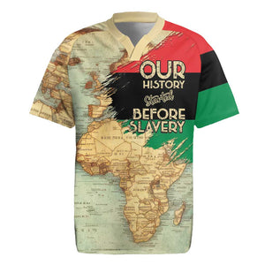 Pan-African Flag Day Rugby Jersey African Map - Vintage Style - African Pride