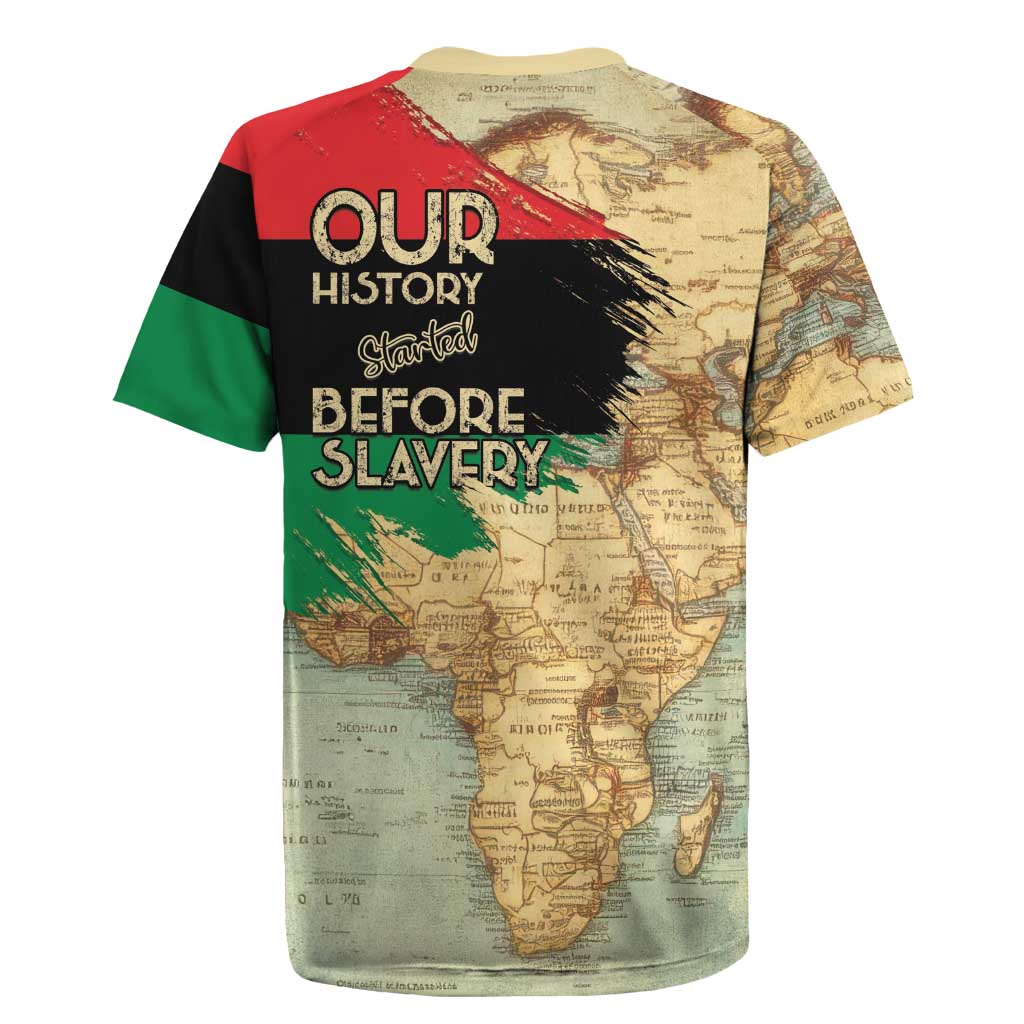 Pan-African Flag Day Rugby Jersey African Map - Vintage Style - African Pride
