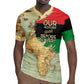 Pan-African Flag Day Rugby Jersey African Map - Vintage Style - African Pride