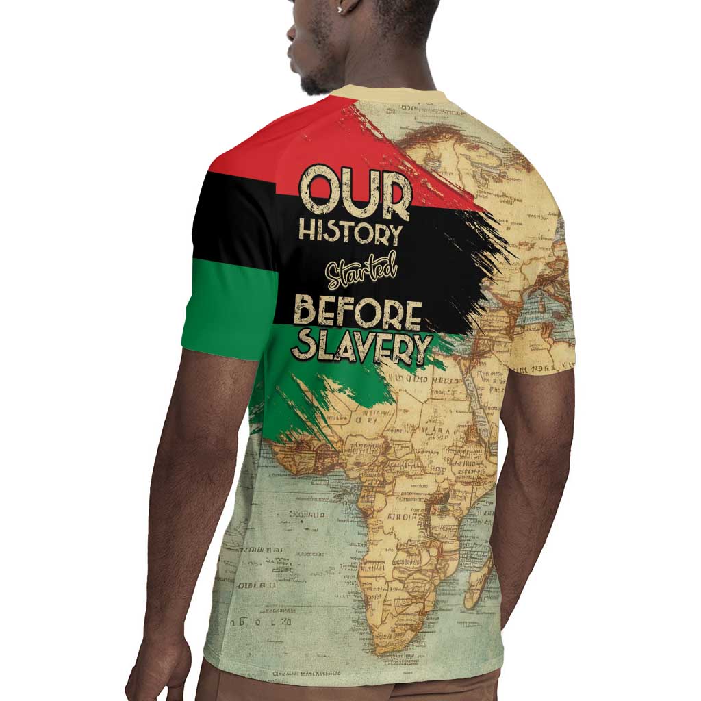 Pan-African Flag Day Rugby Jersey African Map - Vintage Style - African Pride