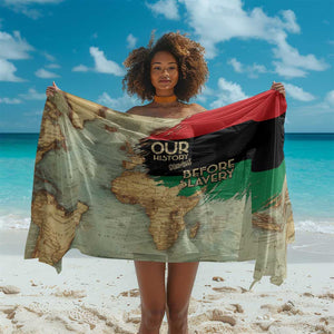 Pan-African Flag Day Sarong African Map - Vintage Style - African Pride