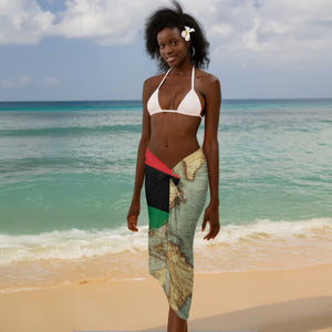 Pan-African Flag Day Sarong African Map - Vintage Style - African Pride