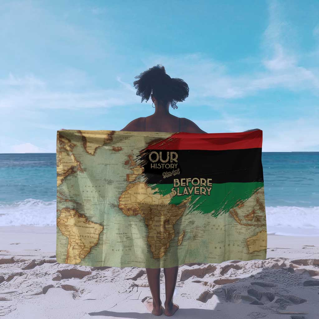 Pan-African Flag Day Sarong African Map - Vintage Style - African Pride