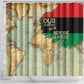 Pan-African Flag Day Shower Curtain African Map - Vintage Style - African Pride