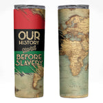 Pan-African Flag Day Skinny Tumbler African Map - Vintage Style - African Pride
