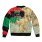 Pan-African Flag Day Sleeve Zip Bomber Jacket African Map - Vintage Style - African Pride