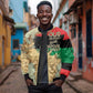 Pan-African Flag Day Sleeve Zip Bomber Jacket African Map - Vintage Style - African Pride