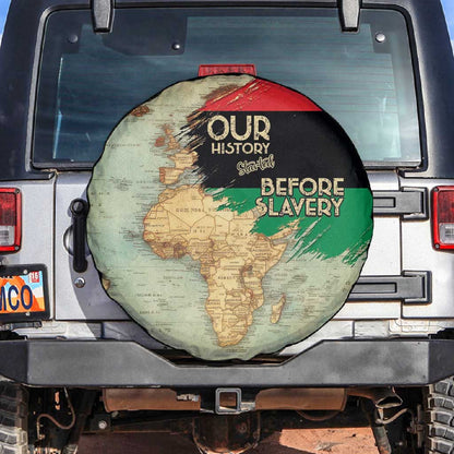 Pan-African Flag Day Spare Tire Cover African Map - Vintage Style - African Pride