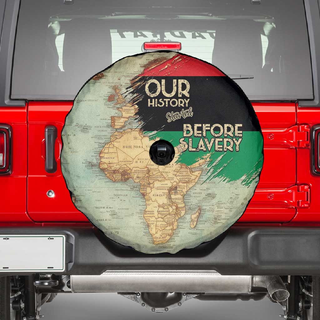 Pan-African Flag Day Spare Tire Cover African Map - Vintage Style - African Pride